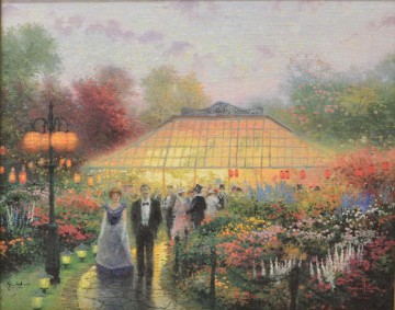 in the garden Painting - The Garden Party Thomas Kinkade